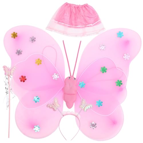 Abaodam Schmetterlingsflügel Kostüm für Mädchen Leichtes Kleid mit Passendem Stirnband Zauberstab Rock für Karneval Halloween Kostümparty und Bühnenauftritte Abaodam Schmetterlingsflügel Kostüm für Mädchen Leichtes Kleid mit Passendem Stirnband Zauberstab Rock für Karneval Halloween Kostümparty und Bühnenauftritte von Abaodam