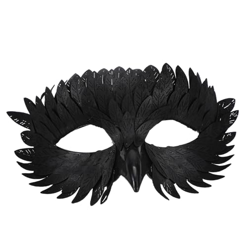 Abaodam Schwarze Katzenaugen Maske für Erwachsene und Bequeme Masquerade Maske für Halloween Karneval Maskenball und Themenpartys von Abaodam