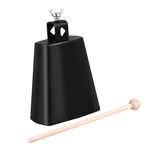 Abaodam Schwarze Kuhglocke Musical Kinderinstrument Kuhglocke Aus Metall Musikalische Kuhglocke Schlaginstrument Krachmacher Mit Stock Instrumentenzubehör Drumset-Percussion Black Hölzern Abaodam Schwarze Kuhglocke Musical Kinderinstrument Kuhglocke Aus Metall Musikalische Kuhglocke Schlaginstrument Krachmacher Mit Stock Instrumentenzubehör Drumset-Percussion Black Hölzern von Abaodam