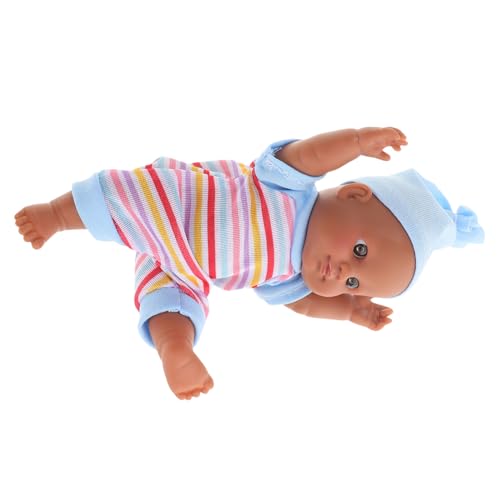Abaodam Schwarze Puppe babypuppe kinderspielzeug Puppenposen Spielzeugbaby Spielzeugpuppe Puppen für Puppe Lebendige Puppen Kinderpuppen Vinyl von Abaodam