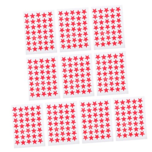 Abaodam Aufkleber Klein Selbstklebende Belohnungssterne Aufkleber Für Rote Fünfzackige Sterne Sticker Zur Motivation Und Belohnung Kindergarten Und Schule Kinder Aufkleber von Abaodam