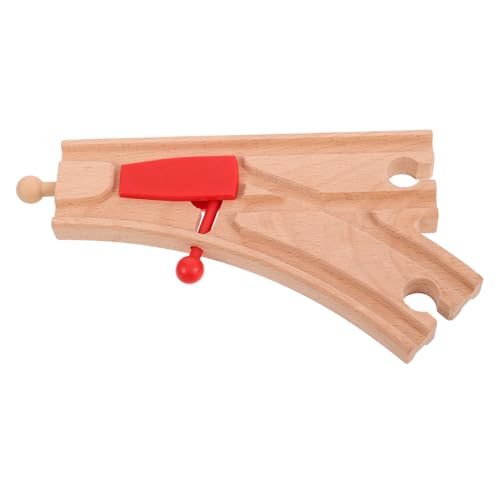Abaodam Pädagogisches Eisenbahnschienenbrücken-Set Aus Holz Erweiterbar Für Kinder Mit Schienenverbindern von Abaodam