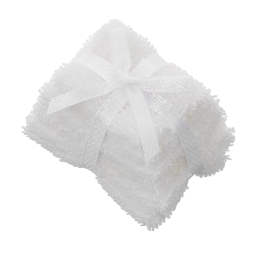 Abaodam Set Miniatur Handtücher Badezimmer Puppenhaus Miniatur Sachen Badewanne Toilette Waschlappen Puppe Handtuch Puppe Handtuch Bad Miniatur Puppe Strandtuch Puppenhaus Miniaturen von Abaodam