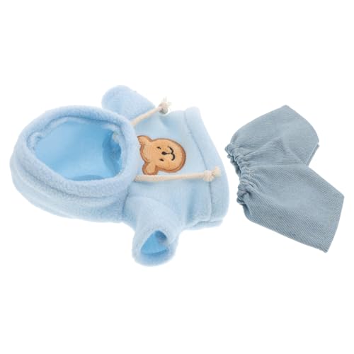 Abaodam Set Plüsch Mini Bär Puppe Kleidung Stofftier Kleidung Stofftier Zubehör Puppenkostüm für Puppe Hoodies Kapuzenpullover Plüsch Pullover Puppenkleidung Hose von Abaodam