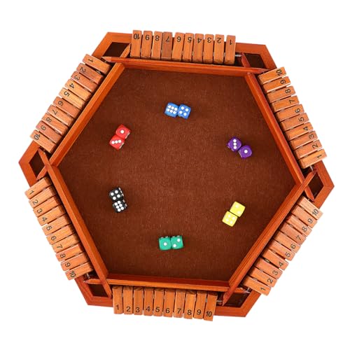 Abaodam Shut The Box Spiel Holzbrett Seitig Würfelspiel mit Zahlenklappen Einfach zu Bedienen Langlebig Interaktives Gesellschaftsspiel für Familie Party und Kindergeburtstag Abaodam Shut The Box Spiel Holzbrett Seitig Würfelspiel mit Zahlenklappen Einfach zu Bedienen Langlebig Interaktives Gesellschaftsspiel für Familie Party und Kindergeburtstag von Abaodam