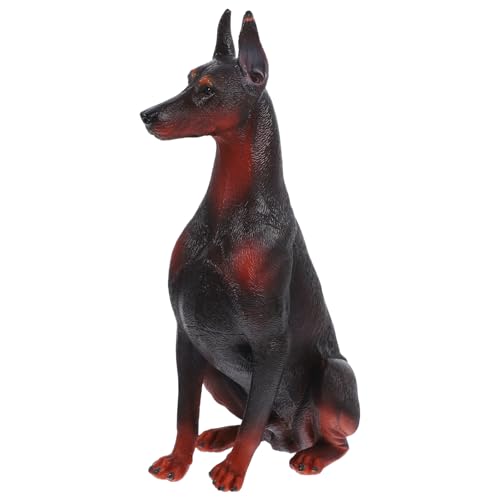 Abaodam Simulation Dobermann Figur Hund Figurine aus Kunststoff für Lernspielzeug Modell für Dekoration und Bildung Realistische Hundefigur für Jungen und Mädchen von Abaodam