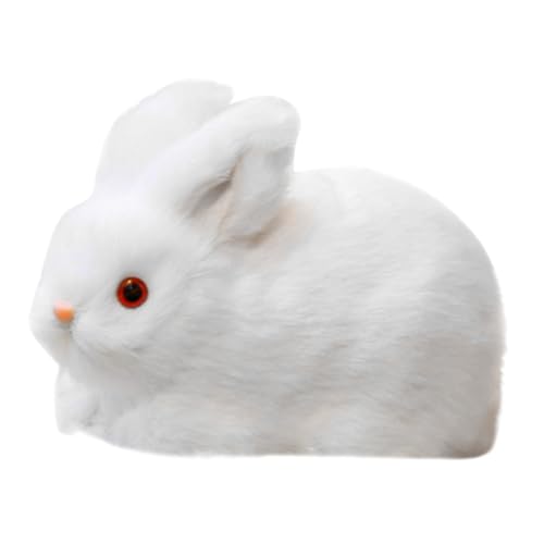 Abaodam Simulation Plüsch Kaninchen Ausgestopfter Hase Tier Taco Katze Plüsch Accessoire Accessoires Kinderbedarf Kinderbedarf Weißer Kunststoff von Abaodam