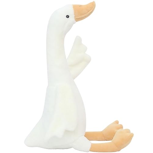 Abaodam Simulation Schwanenpuppe für kinderspielzeug hausdeko Stuffed Soft Toys plushbit Stofftierpuppe beruhigendes Gans PP Baumwolle Weiß von Abaodam