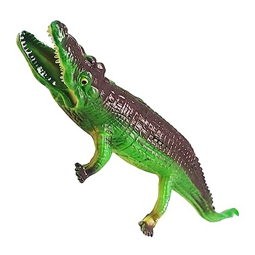 Abaodam Simulation Toy Krokodil Modell für Lernspielzeug Kognitiven Fähigkeiten Realistisches Design Geeignet für Zuhause Dekoration Grün von Abaodam