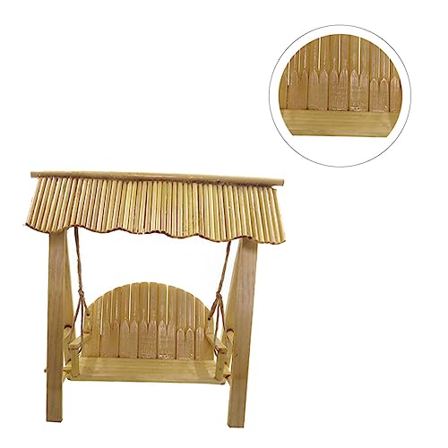 Abaodam Simulation hängender Bambus webstuhl kinderzimmer zubehör für Children Toys spielsachen für Ornament Miniaturdekor Zierstuhl Wohndekoration Produkt Yellow von Abaodam