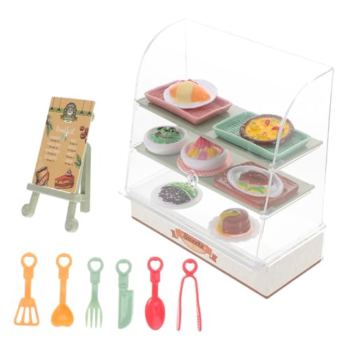 Abaodam Simulationskuchenspielzeug Figuren Miniaturen Puppe Kekse Mini-Sachen Mini-schilder Für Die Lebensmittelanzeige Miniküche Miniaturgehäuse Spielzeuggrill Grill Plastik von Abaodam