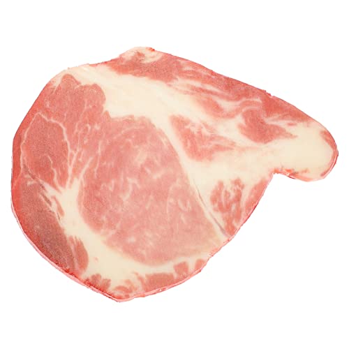 Abaodam Simulationsrindfleischmodell für kinderspielzeug Children Toys Fleisch-Stütze Burger künstliches Lebensmittelmodell gekochtes Rindfleischmodell PVC-Material rot von Abaodam