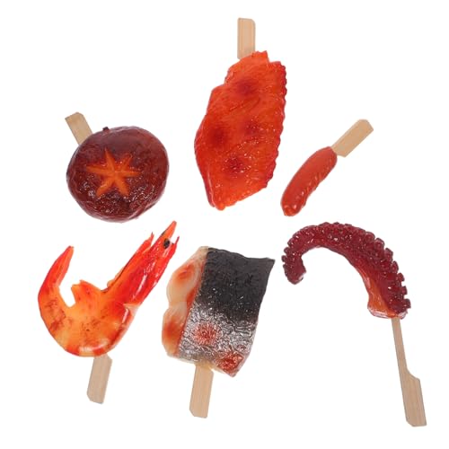 Abaodam Simulierte Grillspieße Realistische BBQ Fleischspieße Dekoration für Fotografie Spielküche Party Zubehör Leicht Tragbar Abaodam Simulierte Grillspieße Realistische BBQ Fleischspieße Dekoration für Fotografie Spielküche Party Zubehör Leicht Tragbar von Abaodam