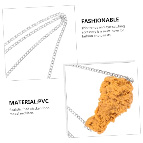 Abaodam Simuliertes Essen Halskette Mit Anhänger Frittiertes Essen Anhänger Kette Essensornament Dekoration Gebratenes Hähnchen Kette Hip-hop-kleidungszubehör Für Modische Accessoires von Abaodam