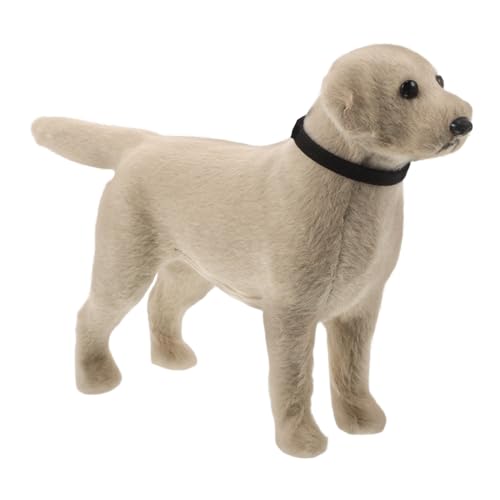 Abaodam Simuliertes Hundemodell Lebensechtes Simulationstiermodell Simulierter Hund Landschafts -welpenspielzeugmodelle Realistische Tierfigur Vorbildlicher Hund Polyethylen Weiß von Abaodam