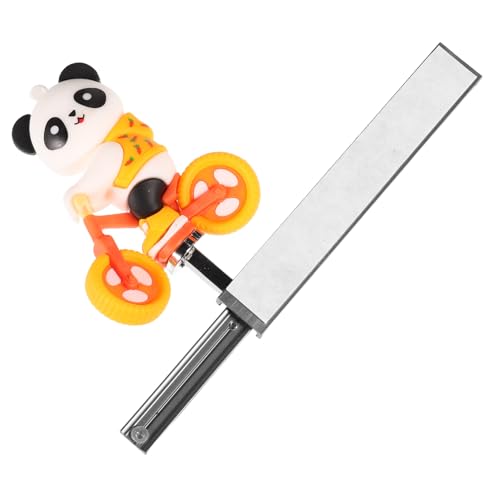 Abaodam Skateboard-Bär Figurenverzierung Autodekorationen Cartoon-Puppen-Ornamente armaturenbrett Dekorationen Autodekorationspuppe Panda-Dekoration PVC-Weichkleber Orange von Abaodam