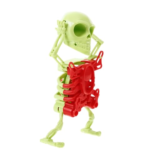 Abaodam Skelett mit Aufzug Gedruckte Halloween Dekoration Flexibles und Langlebiges Skelett für Partygeschenke Tischornament für Gruselige Feiern von Abaodam