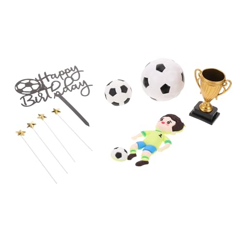 Abaodam Soccer Cake Topper Kunststoff Fußballspieler Figuren Deko für Fußball Party Geburtstag Sportthemen Fußball Deko Sterne Plastikbälle Pokal Abaodam Soccer Cake Topper Kunststoff Fußballspieler Figuren Deko für Fußball Party Geburtstag Sportthemen Fußball Deko Sterne Plastikbälle Pokal von Abaodam