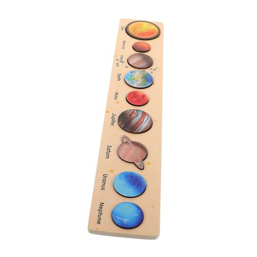 Abaodam Solar System Puzzle aus Holz für Montessori Lernspielzeug mit Planeten Pädagogisches für Kleinkinder Fördert Frühe Astronomiekenntnisse und Raumwissen Interaktive Raumdekoration von Abaodam