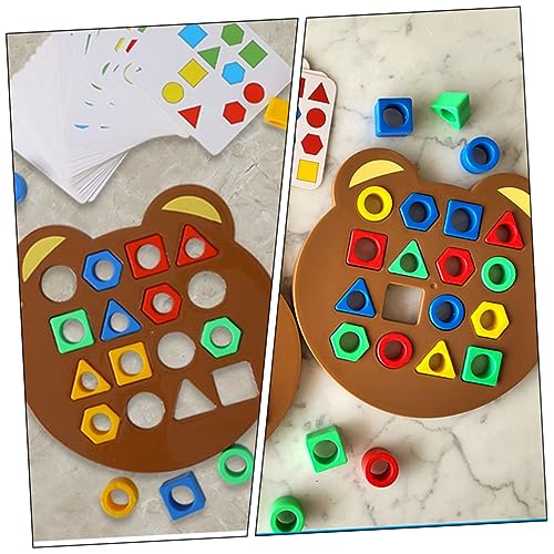 Abaodam Sortierspiel für Kleinkinder Pädagogisches Farb und Formlernspiel Geometrisches Zuordnungsspiel für Spieler Eltern Junge Mädchen Interaktionsspiel Tragbares Lernspielzeug für von Abaodam