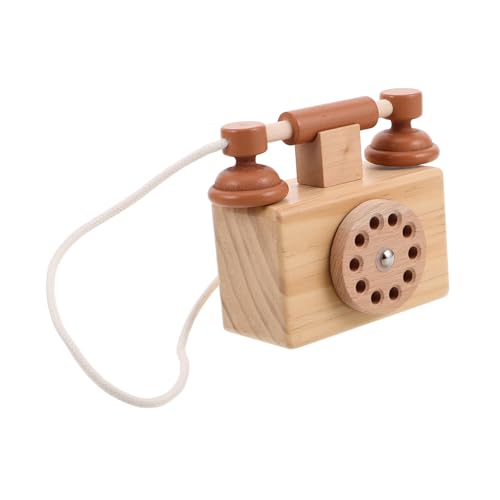 Abaodam Holz Retro Spielzeug Telefon Vintage Drehtelefon Für Junge Mädchen Interaktive Rollenspiel Spielzeug Für Kleinkinder Für Kreative Entfaltung Abaodam Holz Retro Spielzeug Telefon Vintage Drehtelefon Für Junge Mädchen Interaktive Rollenspiel Spielzeug Für Kleinkinder Für Kreative Entfaltung von Abaodam
