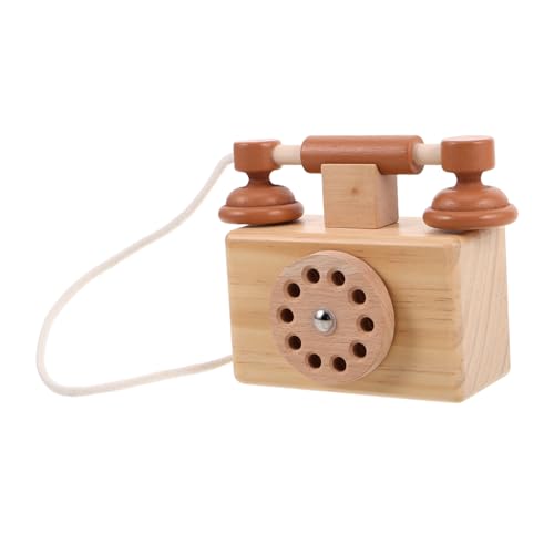 Abaodam Spielzeugtelefon für kinderspielzeug Rollenspiel Telefon Telefon Retro-Wählscheibentelefon Vintage-Wählscheibentelefon altes Telefon Holz Abaodam Spielzeugtelefon für kinderspielzeug Rollenspiel Telefon Telefon Retro-Wählscheibentelefon Vintage-Wählscheibentelefon altes Telefon Holz von Abaodam