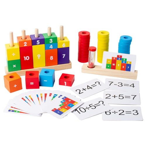 Abaodam 1 Satz Bausteine ​​für Vorschulkinder Balance-Stapelspielzeug Mathe-Lernspielzeug interaktives Spielzeug Interactive Toys Spielzeuge Montessori-Spielzeug aus Holz Mathe-Lehrmittel von Abaodam
