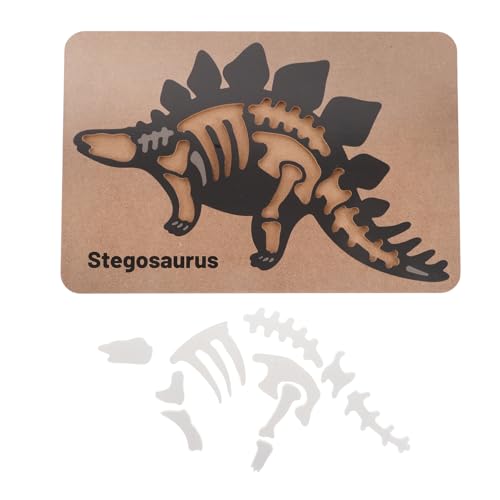 Abaodam Holzpuzzle Dinosaurier Stegosaurus Puzzlespielzeug Für Kleinkinder Kognitive Lernhilfe Für Jahre Fördert Feinmotorik Und Hand-Auge-koordination Archäologisches Thema von Abaodam