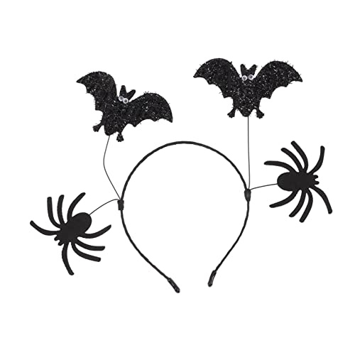 Abaodam Stirnband Aufblasbar Glitzer Halloween Haarreifen Blow Halloween Kostüm Spinne Halloween Kopfschmuck Halloween Haarschmuck Plüsch Gruselige Kostüme Geist Lustige Maske Schwarz von Abaodam