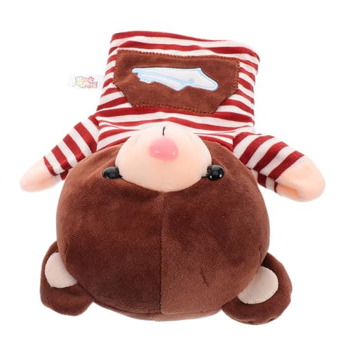 Abaodam Stofftier Handpuppe Simulation Plüsch Handpuppe Kleinkinderpuppen Kinderpuppen Familienhandpuppen Handpuppe Plüschtier Weiche Stofftierpuppe Hellbrauner Stoff von Abaodam