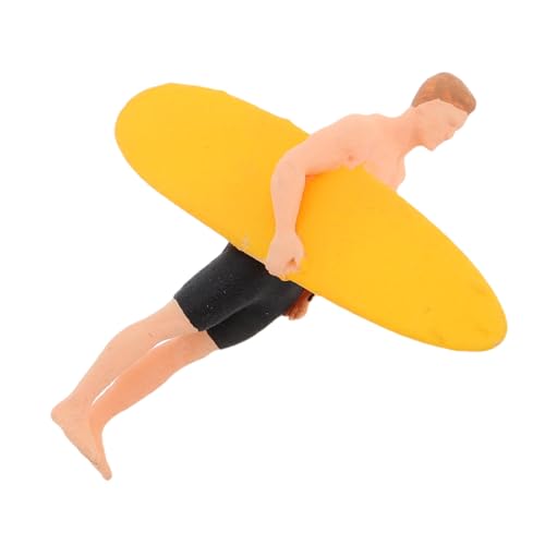 Abaodam Strandpuppenmodell Spielhaus Strand Strandmodellfigur Strand Miniatur Puppenhausdekoration Strand Mikrolandschaftsfiguren Für Die Schule Figuren Surfer Skulptur von Abaodam