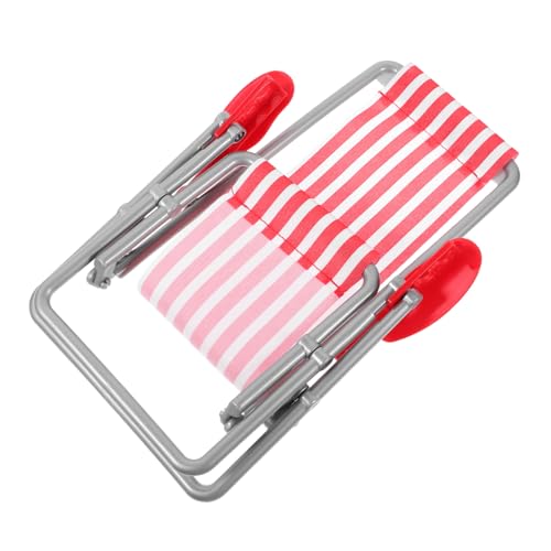 Abaodam Strandstuhl Klappbar Puppenmöbel für Häuser Leichter und Stabiler mit Streifen für Entspannte Strandatmosphäre für DIY Abaodam Strandstuhl Klappbar Puppenmöbel für Häuser Leichter und Stabiler mit Streifen für Entspannte Strandatmosphäre für DIY von Abaodam