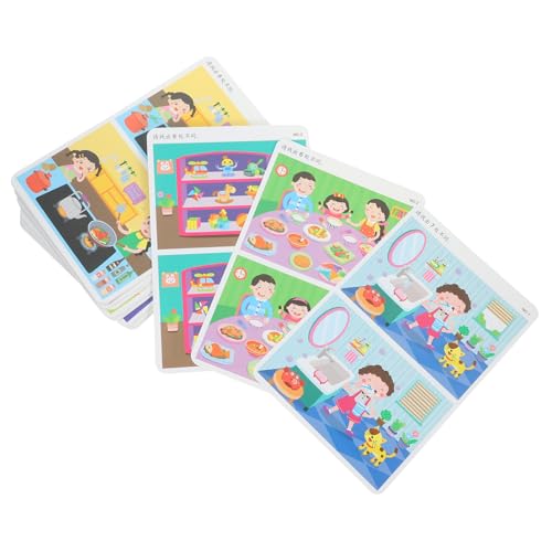 Abaodam Suchkarten für Jahre Bunte Papierkarten mit Unterschiedssuche Pädagogisches Lernspielzeug zur Konzentrationsförderung Leichtes Material für Vorschulkinder von Abaodam