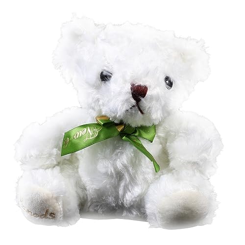 Abaodam Süßes Bären-Plüschtier kuschelbären Little Bear plüschbär ausgestopftes Bärenspielzeug entzückender Stoffbär entzückendes Bärenspielzeug Stofftier Bär tragen PP Baumwolle Weiß von Abaodam