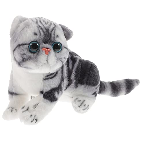 Abaodam Tabby-Katzenpuppe Kuscheltier Animal Toys Cutie Cats katzenkissen katzenspielzeug Plüschtiere Kuscheltier Aufbewahrung Katze Plüschtier beruhigendes Tierkissen PP Baumwolle von Abaodam
