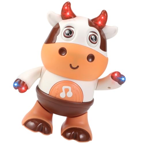 Abaodam Mini-Kuh-Roboter Mit Lichtern Und Sound Entzückendes Musikspielzeug Für Widerstandsfähiges Spielzeug in Kuhform von Abaodam