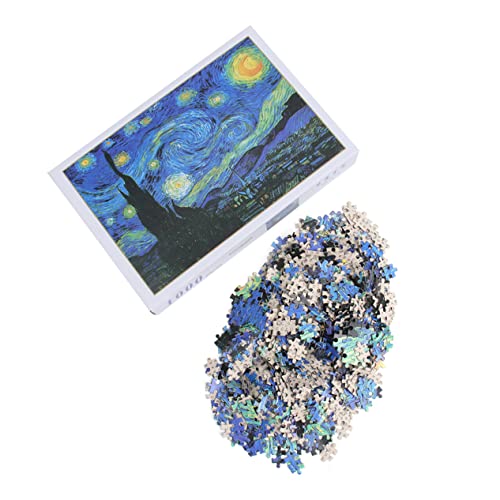 Abaodam Teile Puzzle Jigsaw Erwachsenenpuzzle Ölgemälde Sternenhimmel Ohne Rahmen Präzise Farbgenauigkeit Pädagogisch Anspruchsvoll Spaß für Freunde und Familie von Abaodam