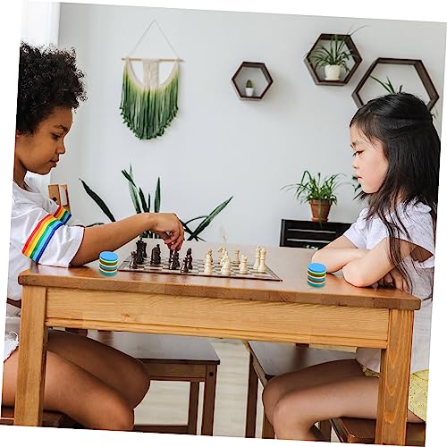 Abaodam Teiliges Buntes Holzspielmünzen Farbige Runde Spielchips aus Holz Vielseitige Spiel und Belohnungsmarker für Lernhilfe und Brettspielzubehör von Abaodam