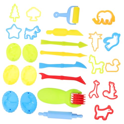 Abaodam Teiliges Knete Werkzeug Set für Farbenfrohes Modellierwerkzeug aus Robustem Material zum Schneiden Formen und Pädagogisch für Kindergarten und Zuhause von Abaodam