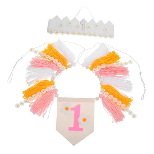Abaodam Teiliges Party-dekor mit Boho-hochstuhl-banner und Wiederverwendbarem Geburtstag Dekoration mit Blumen-motiv Tassel-wimpelkette für Festliche Geburtstagsfeier von Abaodam
