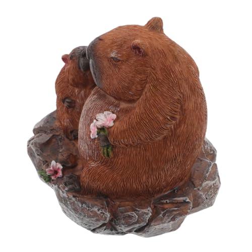 Abaodam Tierschmuck Für Und Kind -Ornament Muttertagsdekoration Basteln Zum Muttertag Simulationstier Simulation Von Tierornamenten Muttertagsbaum -Ornamente Light Brown Harz von Abaodam