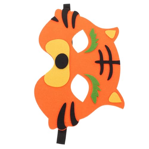 Abaodam Tiger Halbe Gesichtsmaske für Verstellbare Tiermaske für Halloween und Kostümfeiern Bequem und Realistisch für Rollenspiele und Geburtstagsfeiern von Abaodam