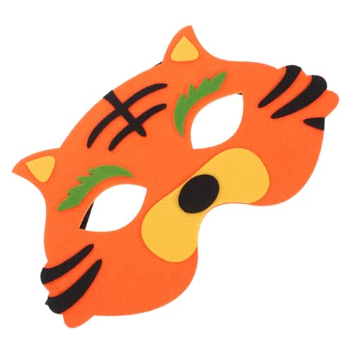 Abaodam Tiger Halbmaske für Verstellbare Tiermaske für Halloween und Kostümparty Realistisches Tigerdesign für Rollenspiele und Geschenkideen von Abaodam