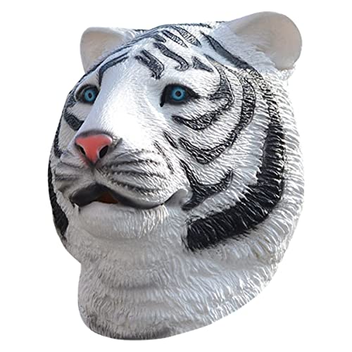 Abaodam Tiger-Kopfbedeckung Tierkopfmasken aus Latex Maskerade Tiermasken halloween masken halloweenmaske Tiara stutzenhalter Tigermaske für Leistung Tiger-Kopfschmuck von Abaodam