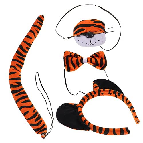 Abaodam Tiger Kostüm Set für Teiliges Tiger Accessoire mit Stirnband Nase und Fliege für Geburtstagsfeiern Karneval und Tier Mottopartys Abaodam Tiger Kostüm Set für Teiliges Tiger Accessoire mit Stirnband Nase und Fliege für Geburtstagsfeiern Karneval und Tier Mottopartys von Abaodam