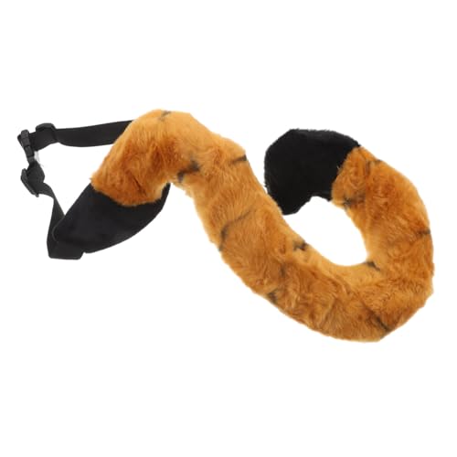 Abaodam Tigerschwanz Tigerzubehör Tier Kostümzubehör Halloween wirft Halloween Honstration Cosplay Zubehör Kunstschwanz Tiger Kostümzubehör Kostüm Tier-Cosplay-Kostüm Plüsch Orange von Abaodam