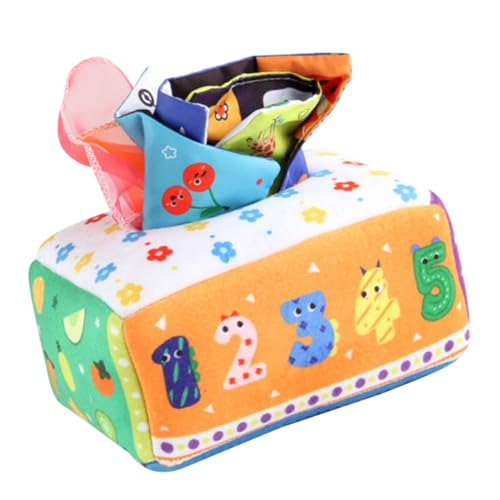 Abaodam Tissue Box Toy aus Robustem Buntes Montessori Sensorikspielzeug für Kleinkinder Interaktives Lernspielzeug zur Motorischer Fähigkeiten und Farberkennung von Abaodam