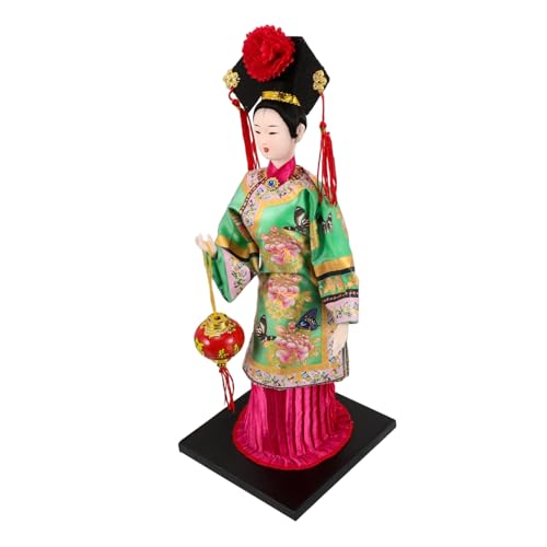 Abaodam Traditionelle Kleidungpuppen basteln Sammler -Seidenpuppe chinesische Puppenfigur Traditionelle Seidenfigur Stoffpuppen -Ornamente im chinesischen Stil Seidenpuppenfigur Gips Green von Abaodam