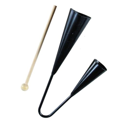 Abaodam Traditionelles Agogo Glockenspiel Kinderinstrument mit Zwei Handlich Langlebig Schwarzes Samba Percussion Instrument Geeignet für Frühe Musikalische Bildung und Rhythmusübungen Abaodam Traditionelles Agogo Glockenspiel Kinderinstrument mit Zwei Handlich Langlebig Schwarzes Samba Percussion Instrument Geeignet für Frühe Musikalische Bildung und Rhythmusübungen von Abaodam