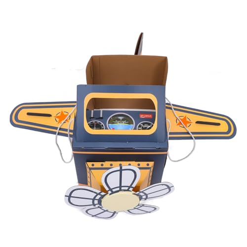 Abaodam Tragbares Flugzeugspielzeug für DIY Papierflugzeug mit Drehbarem Blau Kreatives Outdoor für Jungen und Mädchen Fördert die Eltern Junge Mädchen Beziehung und Sicheres von Abaodam